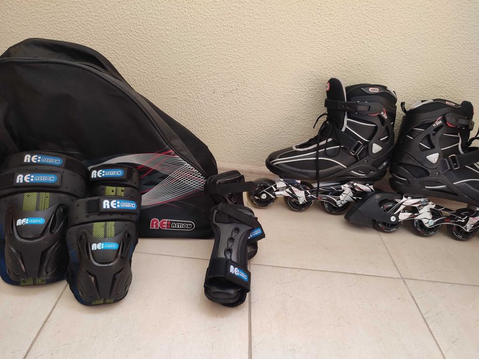 Роликовые коньки ролики Reaction H206 с защитой и сумкой