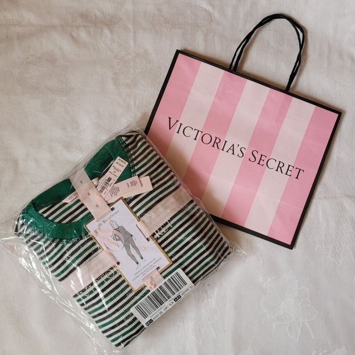 VICTORIA'S SECRET oryginalna USA pizama thermal bawelniana zielona  S