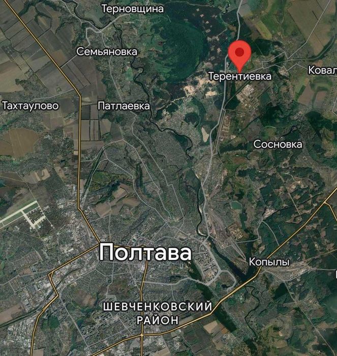 Земельна ділянка під Полтавою, с.Терентіївка, 15 соток.