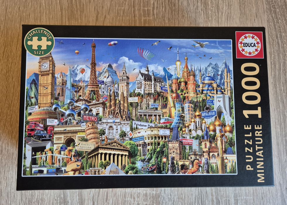 Puzzle educa miniaturowe symbole Europy puzle śliczne miasta europy