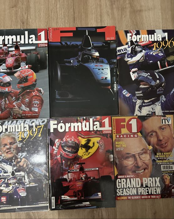 Lo te de revistas e livros formula 1
