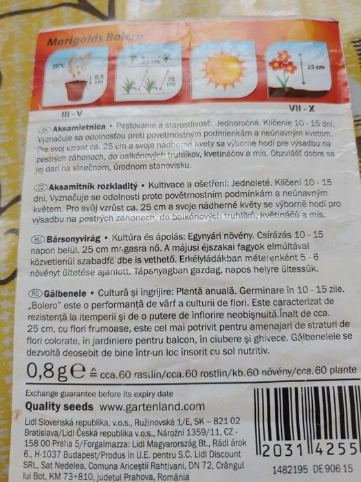 Продам семена чорнобривці