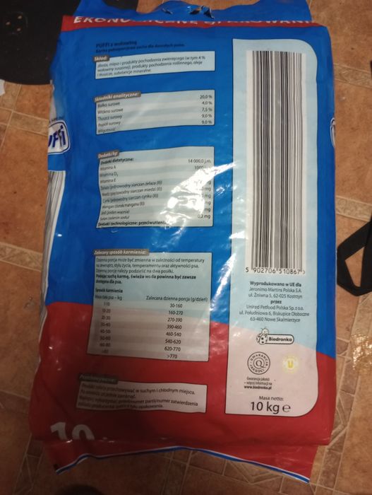 10 kg karma dla psów