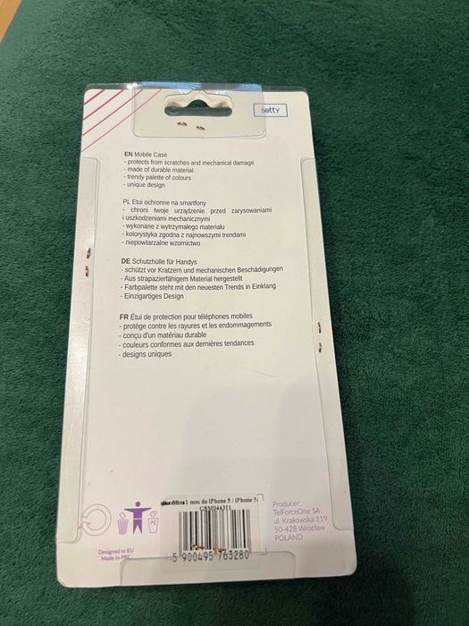 Etui przezroczyste iPhone 5/5s/SE (1st. gen.), nowe