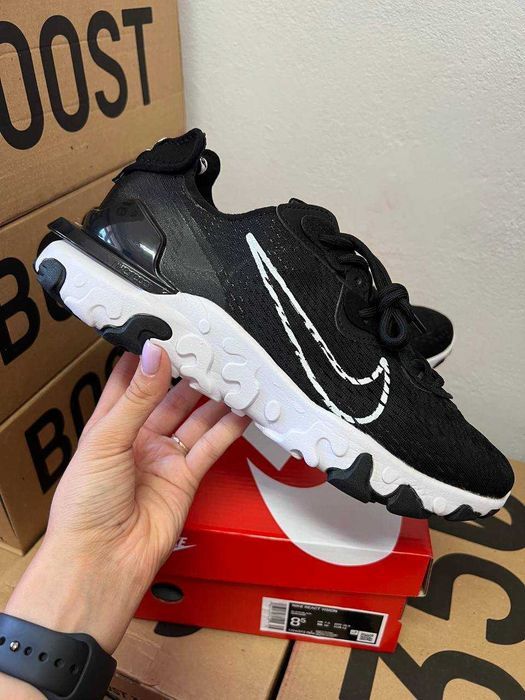 Кроссовки Nike React black white / Найк реакт черные 42 43 44