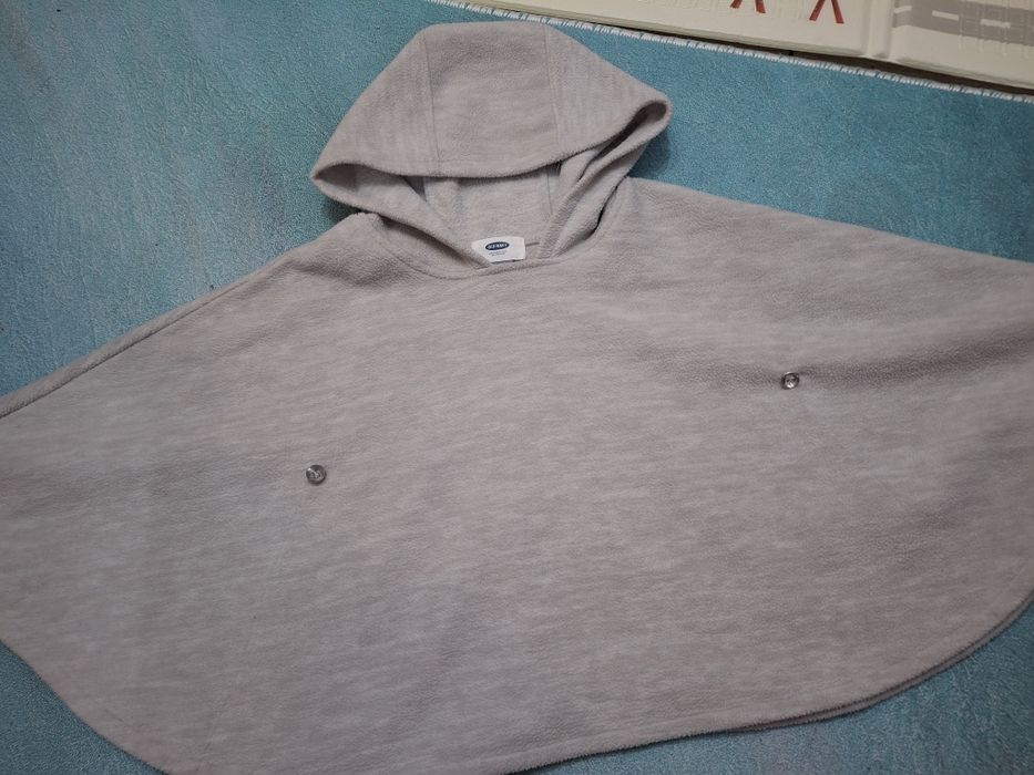 2 poncza i kurtka przejściowa dla dziewczynki 110/116