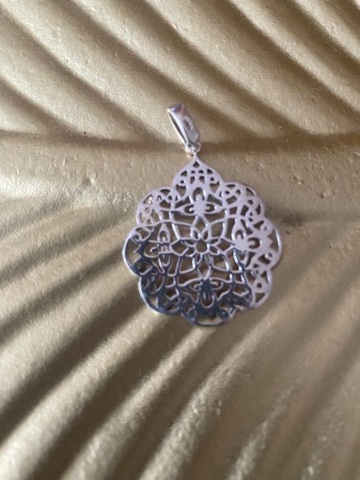 Zawieszka rozeta mandala srebro 925