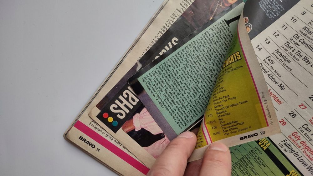 Bravo 18 1993 brak plakatów
