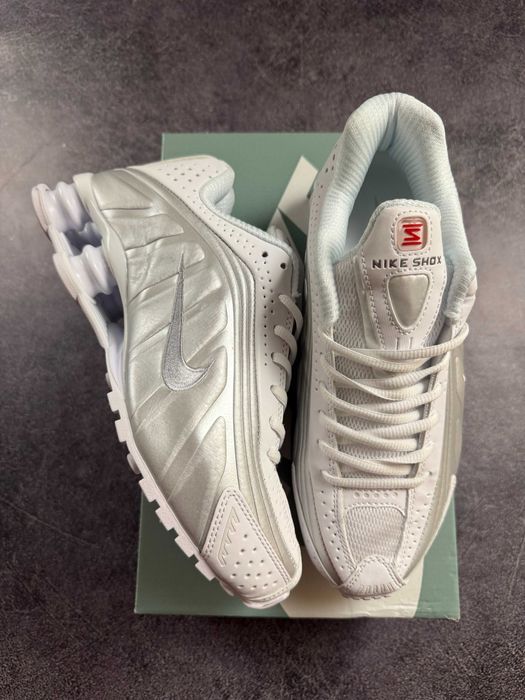 ‼️Кросівки Nike Shox R4 White Silver