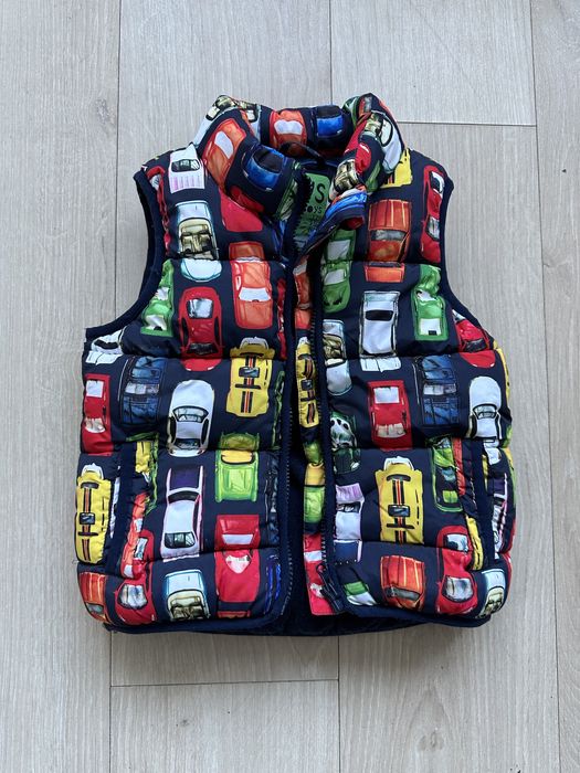 Дутая жилетка машинки next 2-3 года 92-98 см