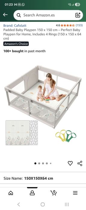 Parque Bebé 1,5 x 1,5 m