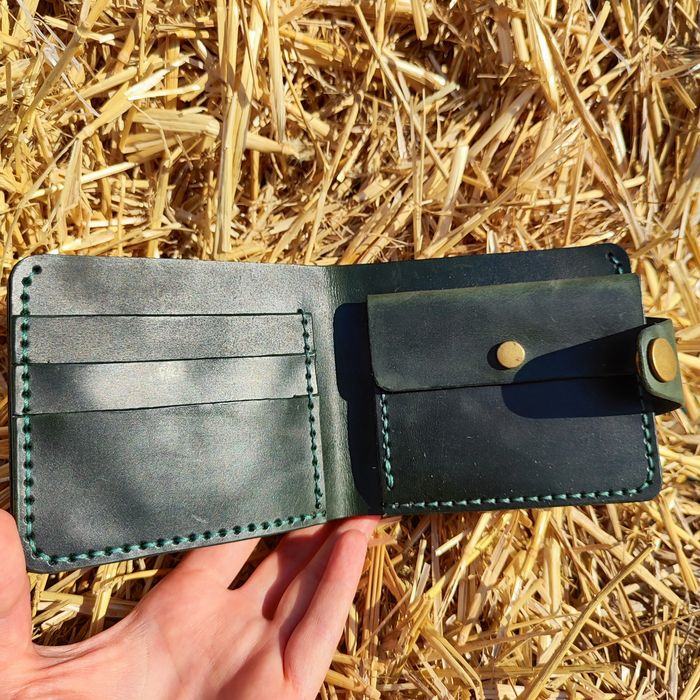 Гаманець шкіряний. Гаманець з натуральної шкіри. Ручна робота