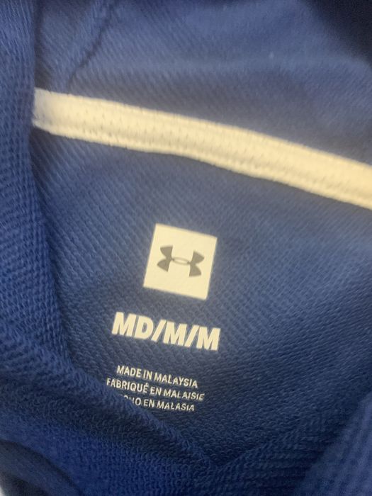 Under Armour bluza uniseks niebieska M/L z kapturem bawełna dresowa