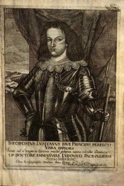 D. Teodósio de Bragança, 1º Príncipe do Brasil, gravura aberta em 1679