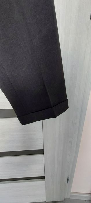 Spodnie męskie na kant garniturowe od garnituru S M  Letter
