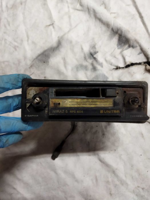 Stary zabytkowy radiomagnetofon radio Wiraż 5