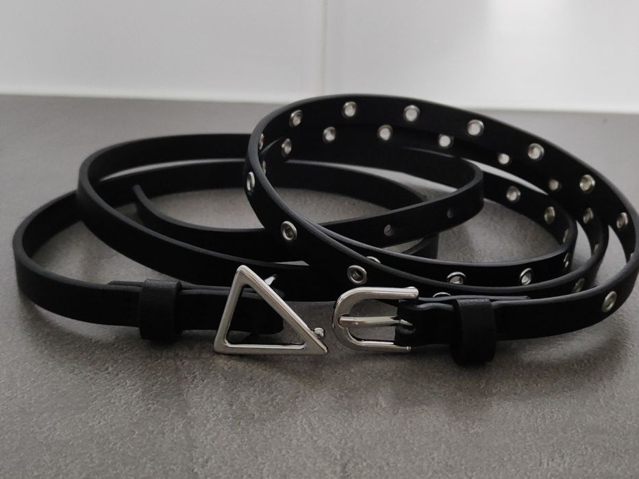 Paski czarne, cienkie M H&M komplet