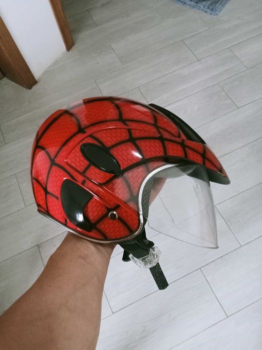 Capacete criança Spider man unissex