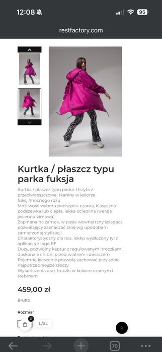 Parka przeciwdeczowa