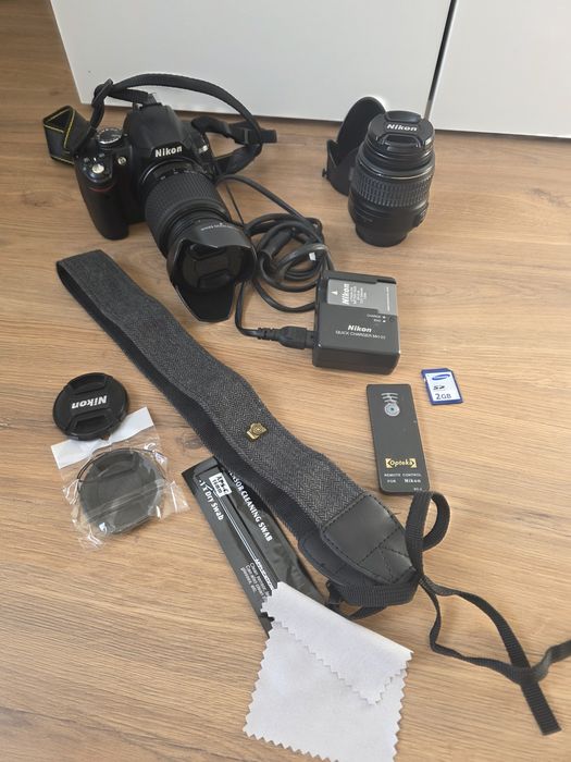 Nikon d3000 com lente 18-55mm e 55-250mm