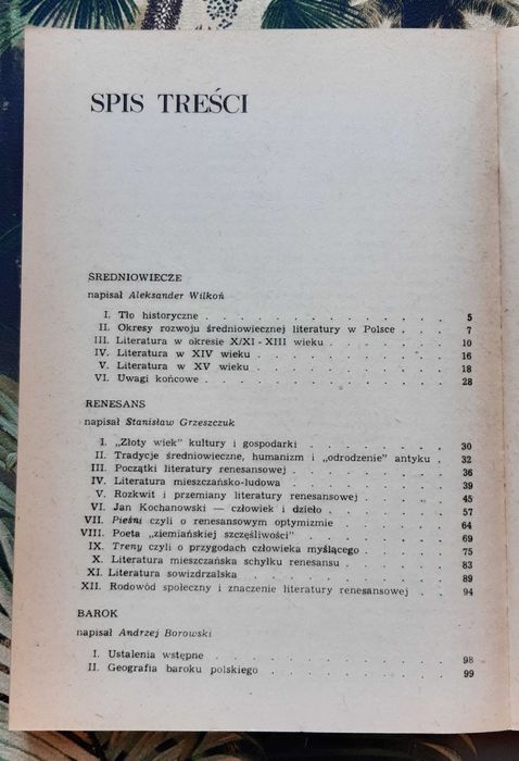 Książka "Historia literatury polskiej w zarysie, tom 1" praca zbiorowa