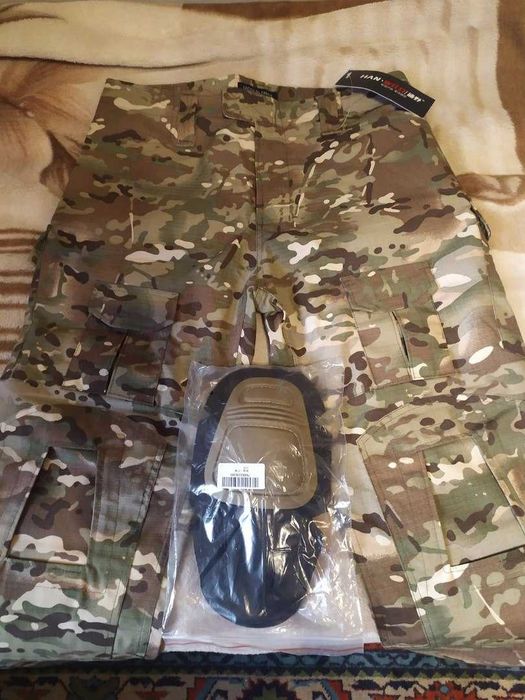 Боевые брюки штаны G-3 с наколенниками мультикам тактические военные походные