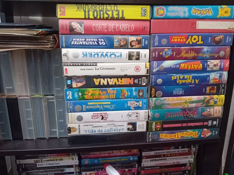 Cassetes, CDs e DVDs
