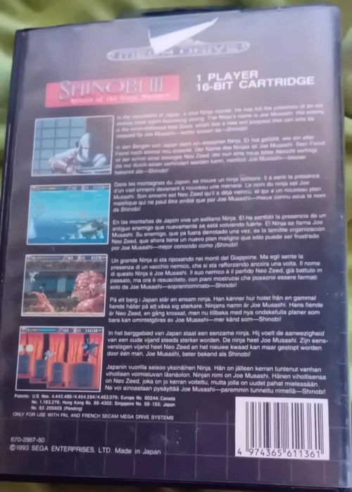 Jogo Shinobi 3 mega drive