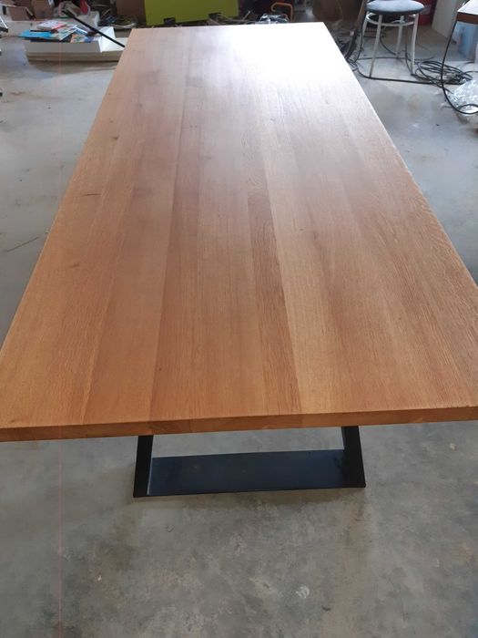 Stół dębowy lite drewno 4 cm grubość 220x90 cm