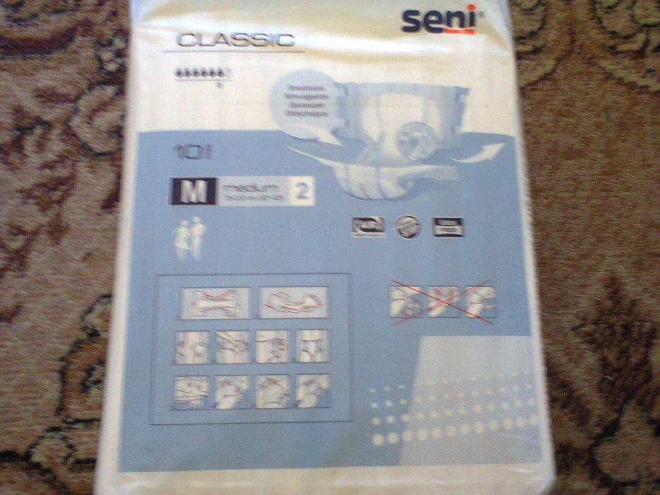 Подгузники для взрослых "Seni Classic Medium" 10+1 штука, 300 грн