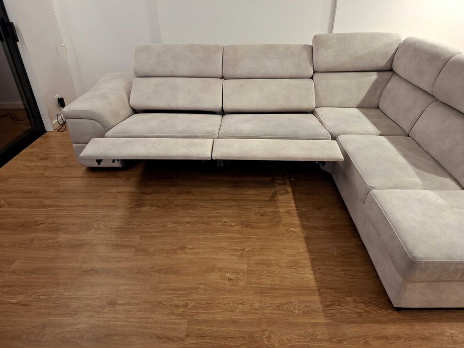 Sofá de Sala Premium - com chaise long e 2 relax