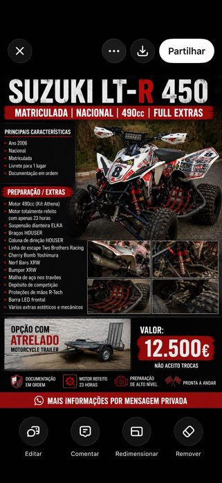 LT-R 450 ano 2006 ( matriculada)