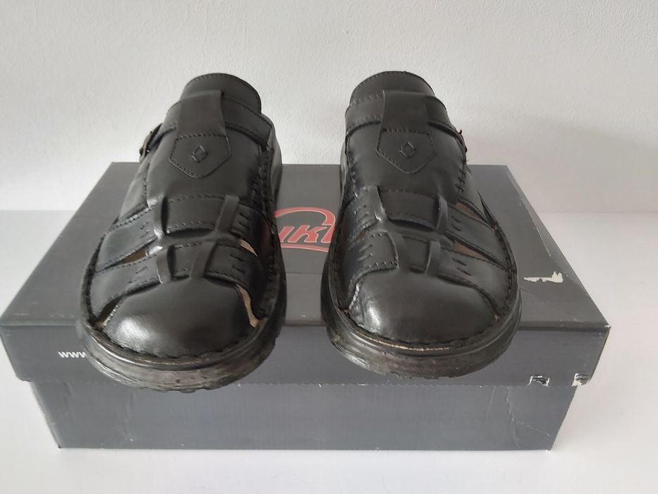 Sandały czarne Łukbut klapki męskie 44