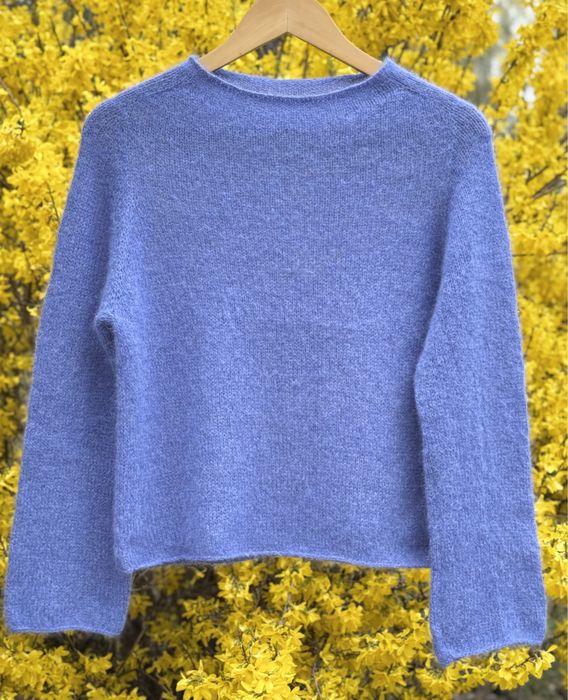 Lekki sweterek z moheru na jedwabiu