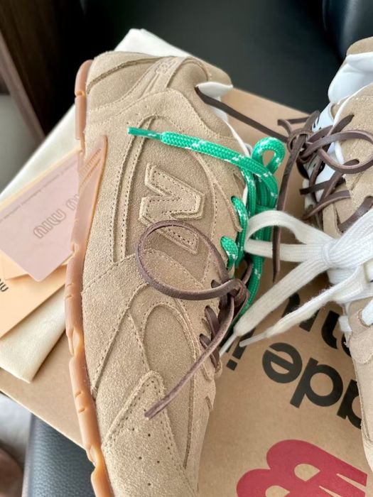 Sneakersy Miu Miu New Balance beige