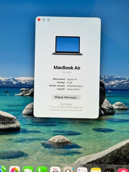 laptop Macbook air m1 8gb 256GB