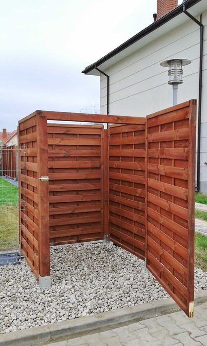 Płoty drewniane zasłonowe, lite, solidne, impregnowane 180x180cm ZPD