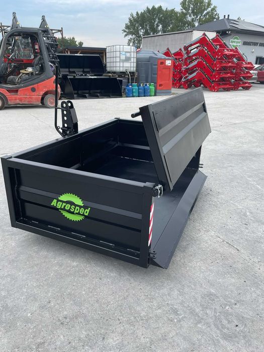 Skrzynia transportowa paka 1,65 m tuz tył/przód uchylna z lemieszem