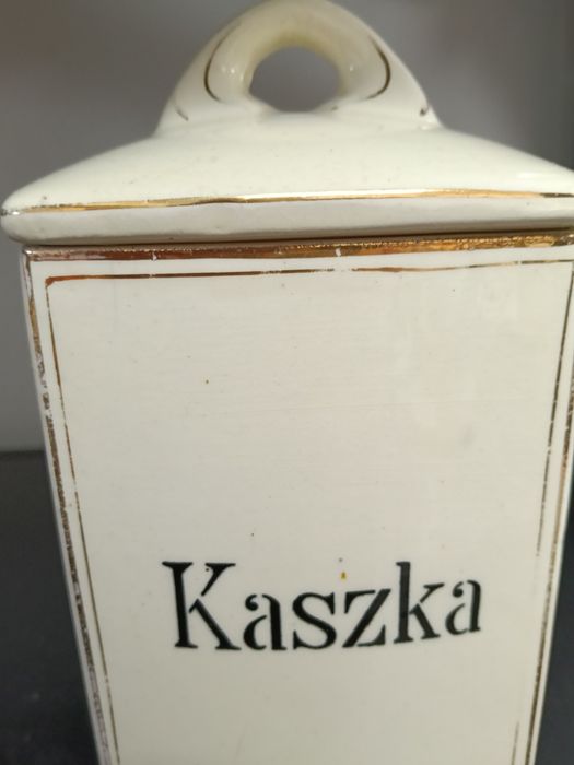 Przedwojenny pojemnik na kaszkę Chodzież