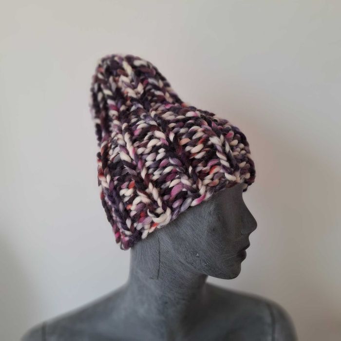 czapka handmade wełna merino
