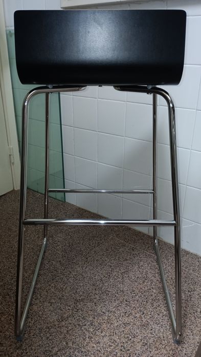 Cadeira Preta Alta 74cm IKEA Sebastian 16739