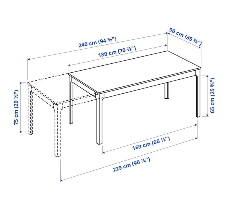 Mesa sala de jantar (extensível)