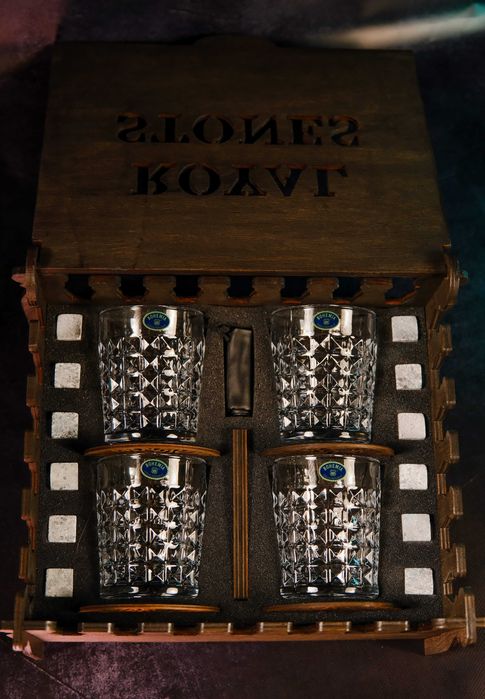 Подарунковий набір з келихами 310 мл Камені для віскі Камни для виски