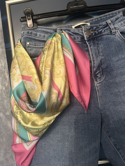 Spodnie jeans Roberta Biagi z mega apaszką r.44/L