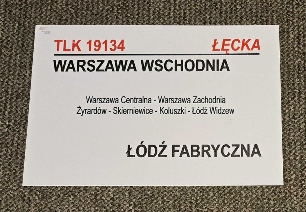 TLK Łęcka - Tablica Relacyjna PKP InterCity