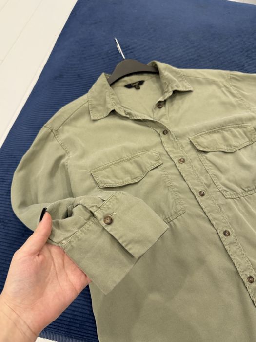 Женская рубашка massimo dutti хаки massimo dutti жіноча сорочка