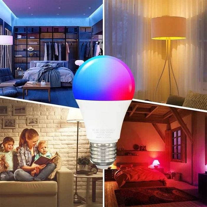 WiFi RGB E27 15W Smart Lamp – Compatible with Alexa/Google Assistant64739242419841122