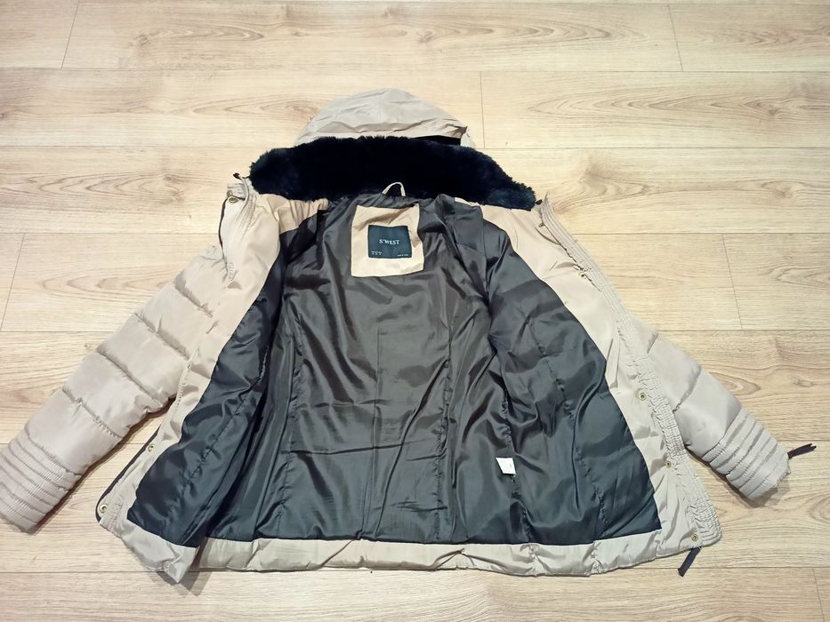 Kurtka zimowa damska S'WEST rozmiar XL stan idealny beżowy