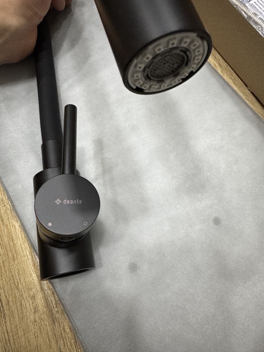 Bateria kuchenna z giętą wylewką Luno Deante NOWA