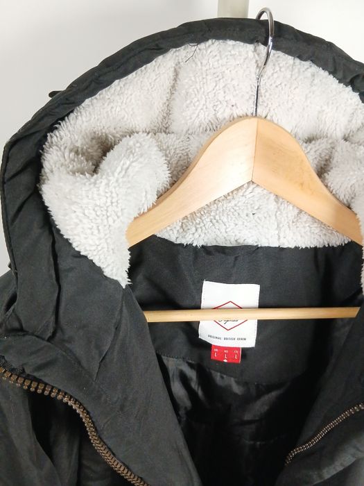 Lee Cooper kurtka damska czarna parka zimowa z kapturem L